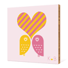 Owls in Love Bamboo Wall Art - Hot Pink