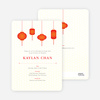 Raise the Red Lantern Party Invitations - Red