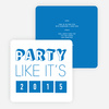 Retro New Year’s Party Invitations - Blue