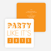 Retro New Year’s Party Invitations - Orange