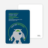 Robot Birthday Party Invitation - Deep Ocean Blue