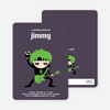 Rock Band Party Invitations - Green Guitar