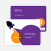 Rocket Launch Modern Birthday Invitation - Grape Purple