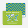 Rockstar Birthday Photo Invitations - Green Bash