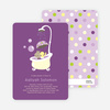 Rub a dub dub, a Hippo in the Tub Baby Shower Invitations - Amethyst