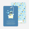 Rub a dub dub, a Hippo in the Tub Baby Shower Invitations - Cadet Blue