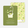 Rub a dub dub, a Hippo in the Tub Baby Shower Invitations - Bamboo