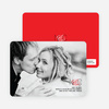 Save the Date Cards Featuring a Modern Ampersand Design - Tomato Red