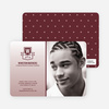 School Shield Graduation Announcements and Invitations - Vintage Rose
