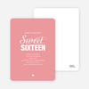 Script Sixteen Invitations - Pink Peach