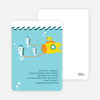 Seahorses & Submarine Invitation - Light Blue