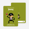 Shiver Me Timbers Pirate Birthday Invitation - Olive Green