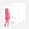Shopaholic Grown Up Birthday Invitations - Pinkish Red