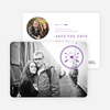 Shot Through the Heart Save the Date Cards - Purple
