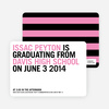 Simple Graduation Invitations - Hot Pink