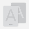 Simply Letters Personalized Note Cards - Light Silver