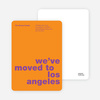 Simply Text Minimalist Moving Announcements - Deep Saffron