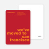 Simply Text Minimalist Moving Announcements - Candy Apple