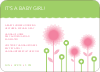 Spirograph Flower Baby Shower Invitation - Pale Green