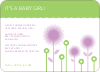 Spirograph Flower Baby Shower Invitation - Lavender