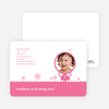 Spring Flowers Photo Birthday Party Invitation - Cotton Candy Pink