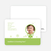 Spring Flowers Photo Birthday Party Invitation - Apple Green