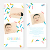 Sprinkles, Confetti Holiday Cards - Blue