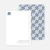 Square Block Initials Stationery - Navy Blue