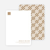 Square Block Initials Stationery - Bronze