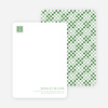 Square Block Initials Stationery - Pine