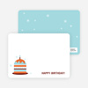 Stationery: ‘Modern Birthday Cake Invitation’ cards. - Bright Orange