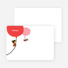 Stationery: ‘Red Balloon, Party Soon’ cards. - Dusty Pink