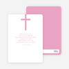 Stationery: ‘Simple Cross Baptism’ cards. - Pink