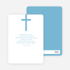 Stationery: ‘Simple Cross Baptism’ cards. - Blue
