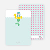 Stationery: ‘The Little Mermaid Birthday Invitation’ cards. - Mint Green