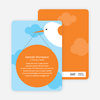 Stork Baby Shower Invitations - Sky Blue