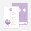 Stroller Peek-A-Boo Baby Shower Invitations - Lilac