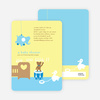 Stuffed Animals Take Over the Nursery Baby Shower Invitations - Sky Blue