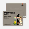 Super Hero, Witch & Angel Halloween Party Invitations - Forest Green