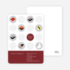 Sushi Celebration Card - Dark Red