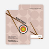 Sushi Themed Party Invitations - Dusty Rose