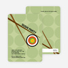Sushi Themed Party Invitations - Bamboo