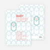 Swaddle Me This Baby Shower Invitations - Misty Blue
