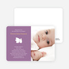 Swan Cross Baptism Photo Card - Purple