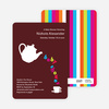 Teapot Alphabet Baby Shower Invitations - Dark Chocolate