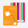 Teapot Alphabet Baby Shower Invitations - Pumpkin