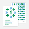 Teddy Bear Kaleidoscope Birthday Invite - Forest Green
