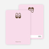Thank You Card for Boys’ Shoes Modern Baby Announcement - Pink Blush