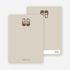 Thank You Card for Boys’ Shoes Modern Baby Announcement - Flax
