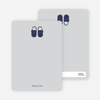 Thank You Card for Boys’ Shoes Modern Baby Announcement - Silver Grey